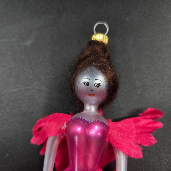 Vintage Decarlini blown glass pink ballerina ornament brunette, Italy - Picture 3 of 5